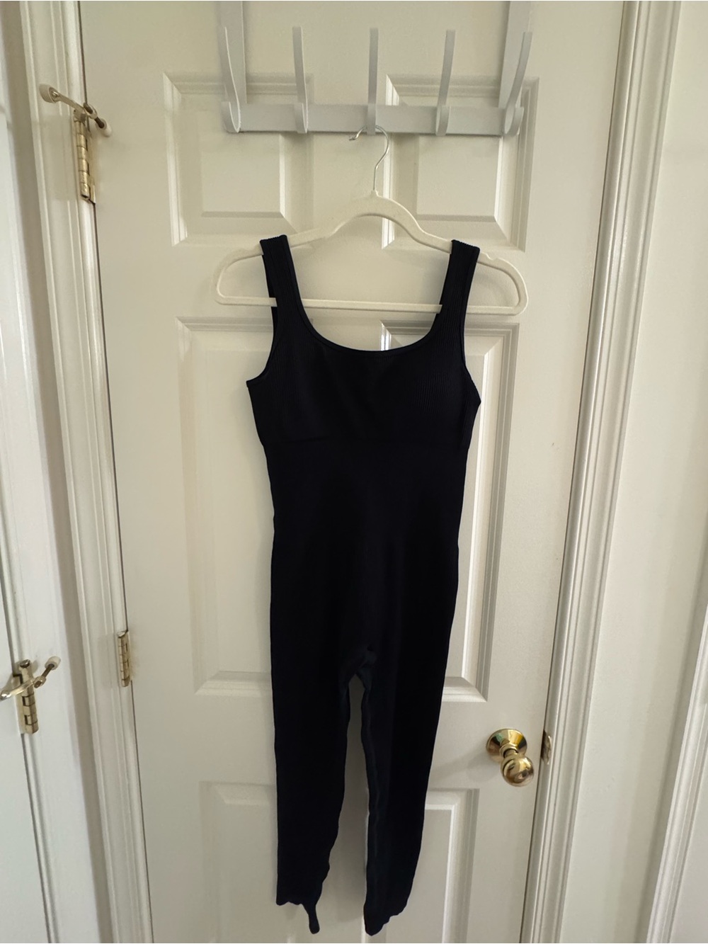 Classic Black Ribbed Women's Bodysuit